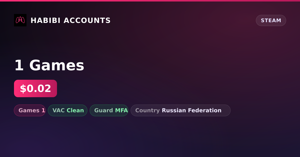 1 Games — HabibiAccounts