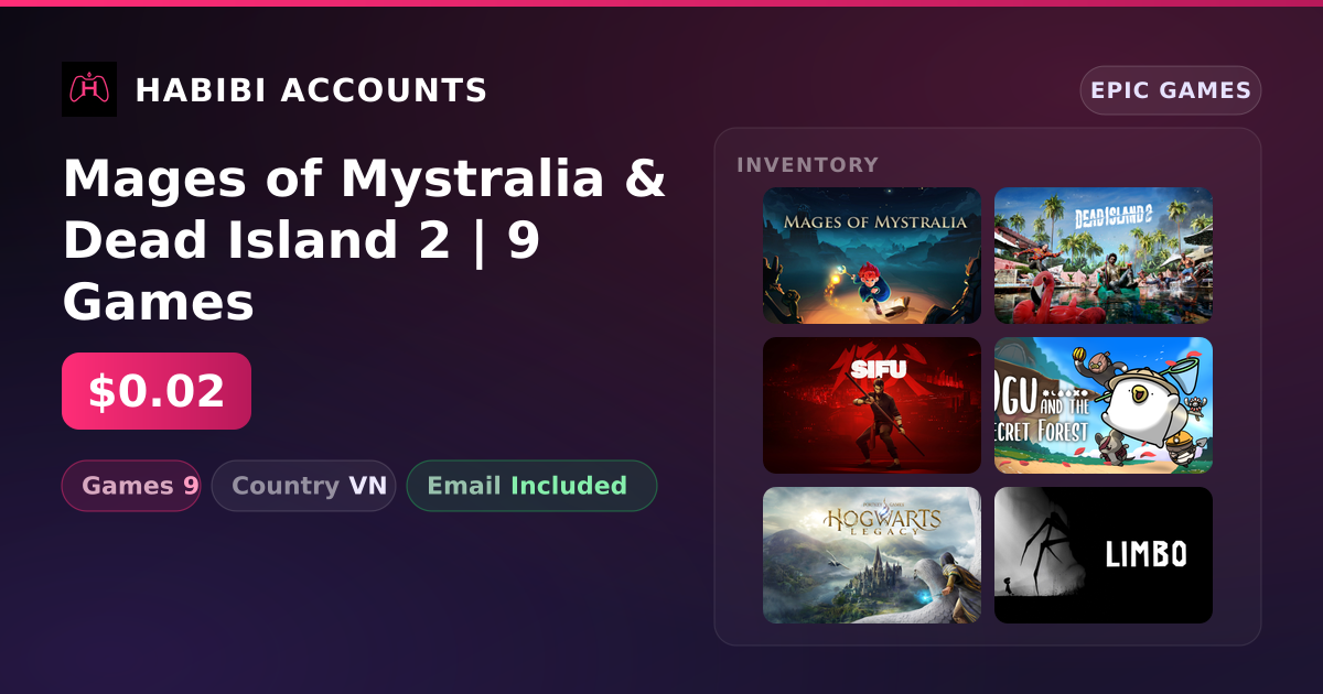 Mages of Mystralia & Dead Island 2 | 9 Games — HabibiAccounts