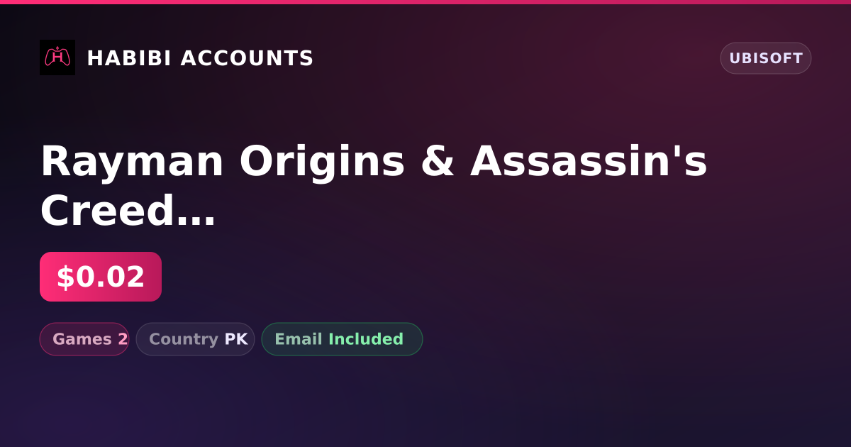 Rayman Origins & Assassin's Creed Syndicate | 2 Games — HabibiAccounts