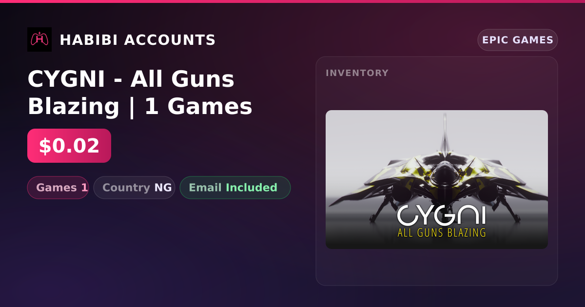 CYGNI - All Guns Blazing | 1 Games — HabibiAccounts