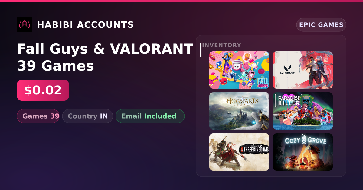 Fall Guys & VALORANT | 39 Games — HabibiAccounts