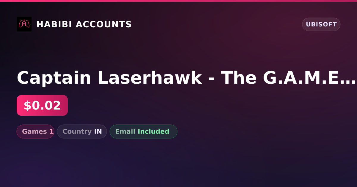 Captain Laserhawk - The G.A.M.E | 1 Games — HabibiAccounts