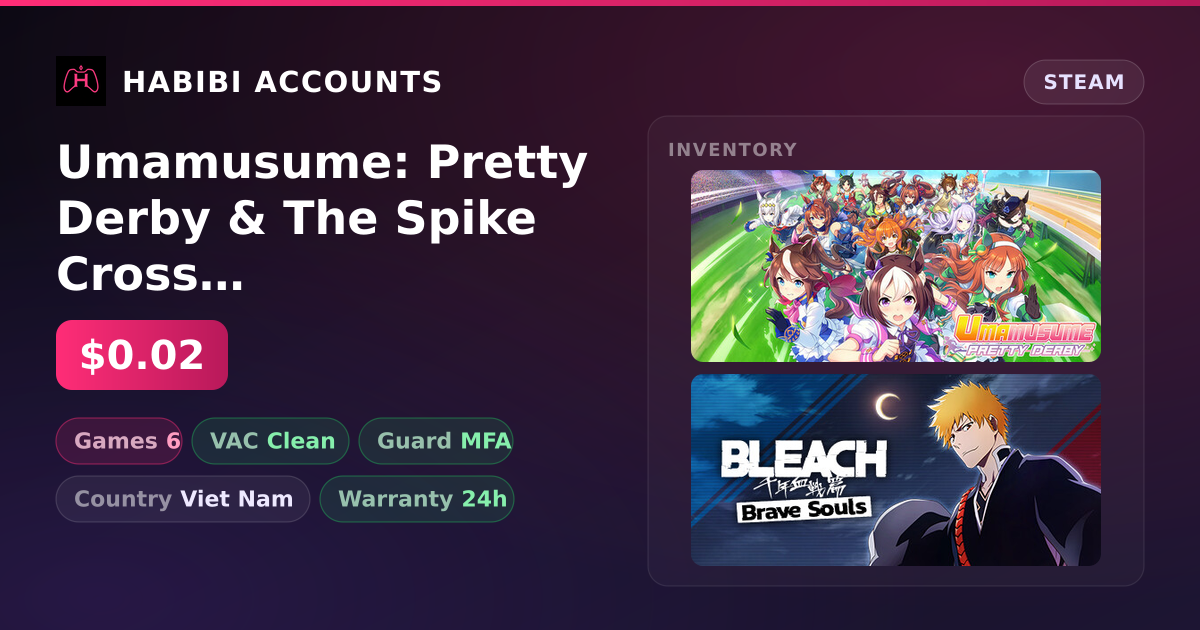 Umamusume: Pretty Derby & The Spike Cross | Clean — HabibiAccounts