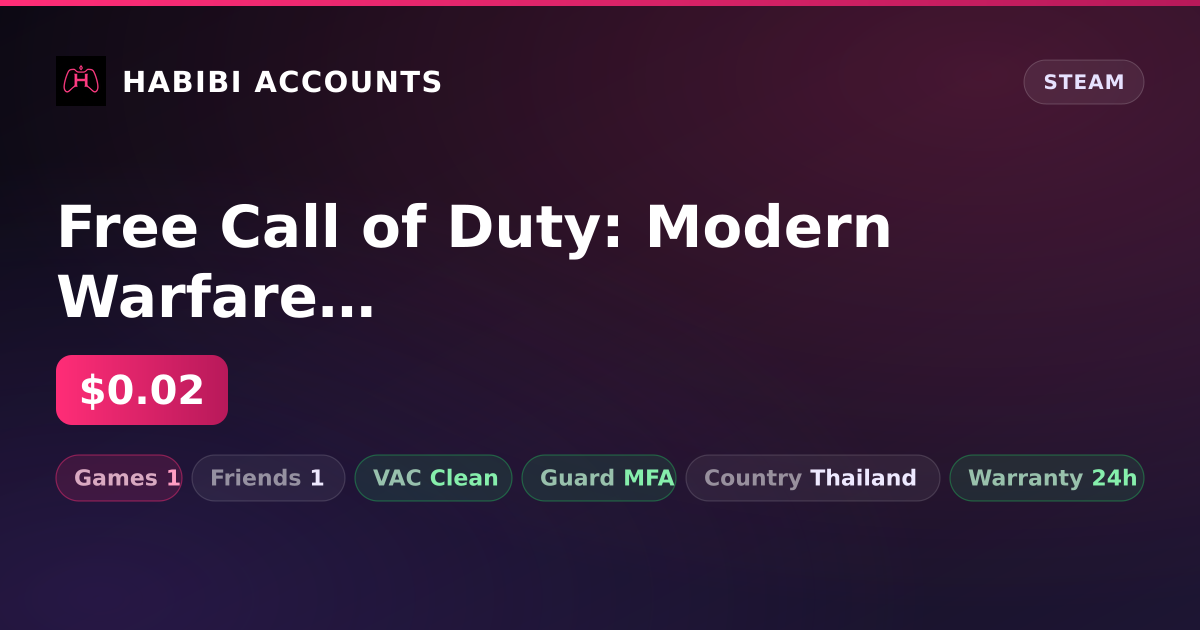 Free Call of Duty: Modern Warfare III — HabibiAccounts