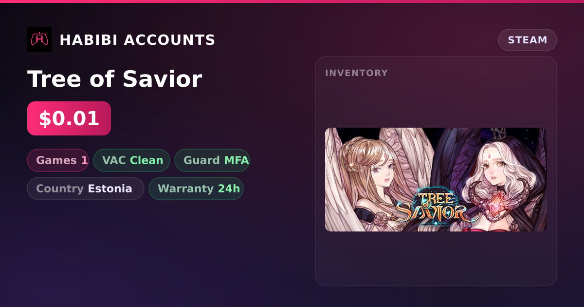 Tree of Savior — HabibiAccounts