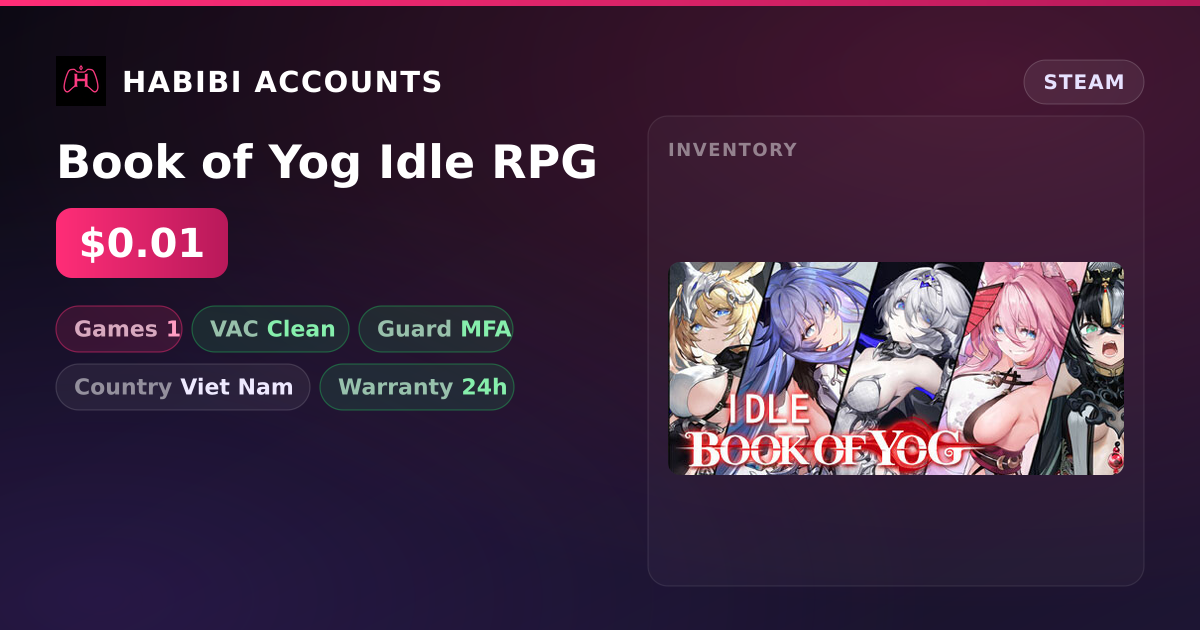 Book of Yog Idle RPG — HabibiAccounts
