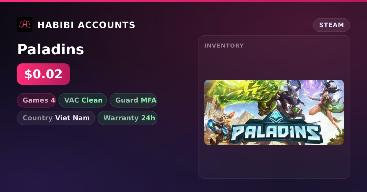 Paladins — HabibiAccounts