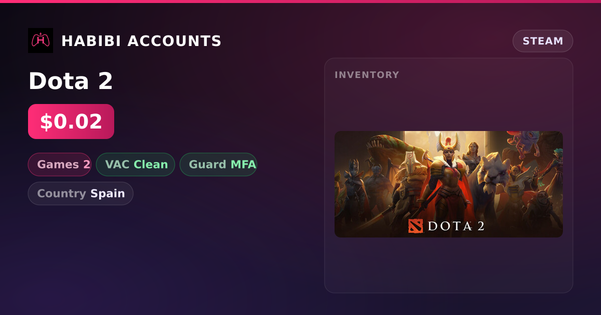 Dota 2 — HabibiAccounts