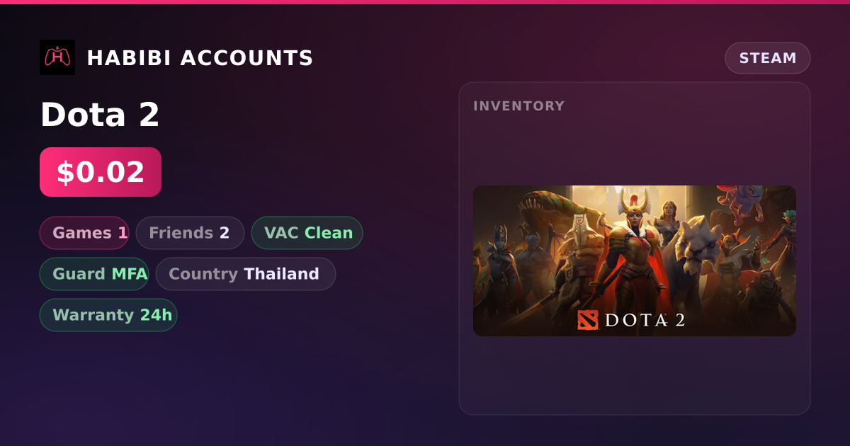 Dota 2 — HabibiAccounts