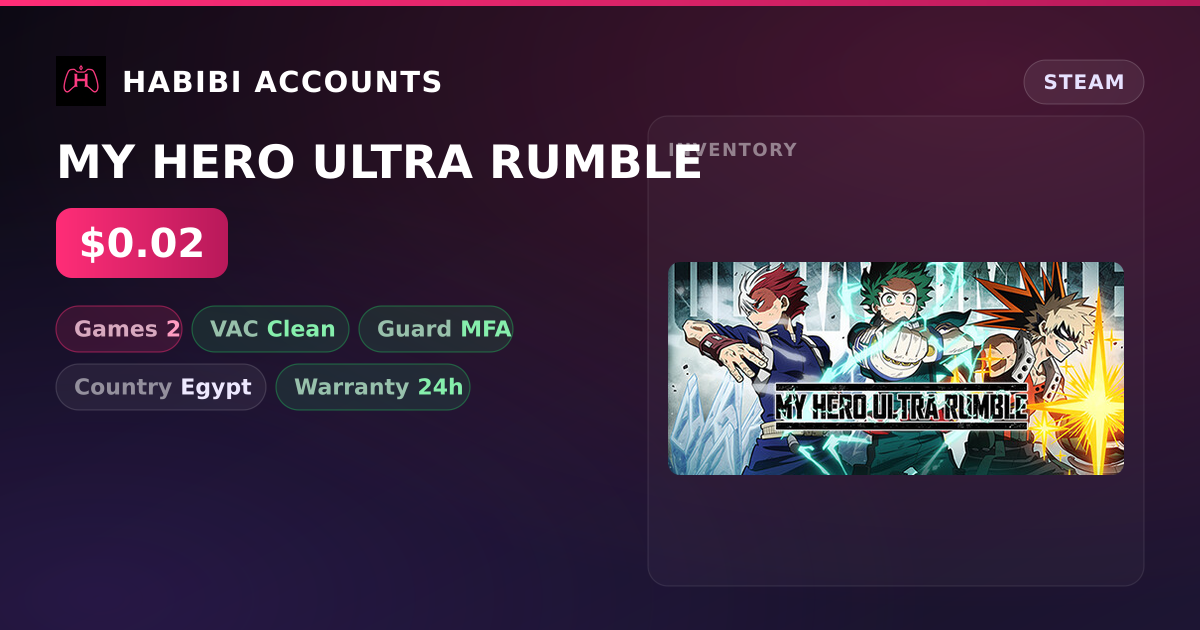 MY HERO ULTRA RUMBLE — HabibiAccounts