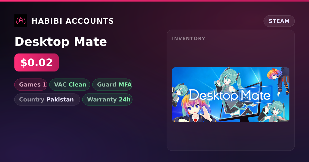 Desktop Mate — HabibiAccounts