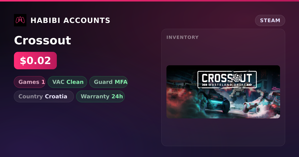 Crossout — HabibiAccounts