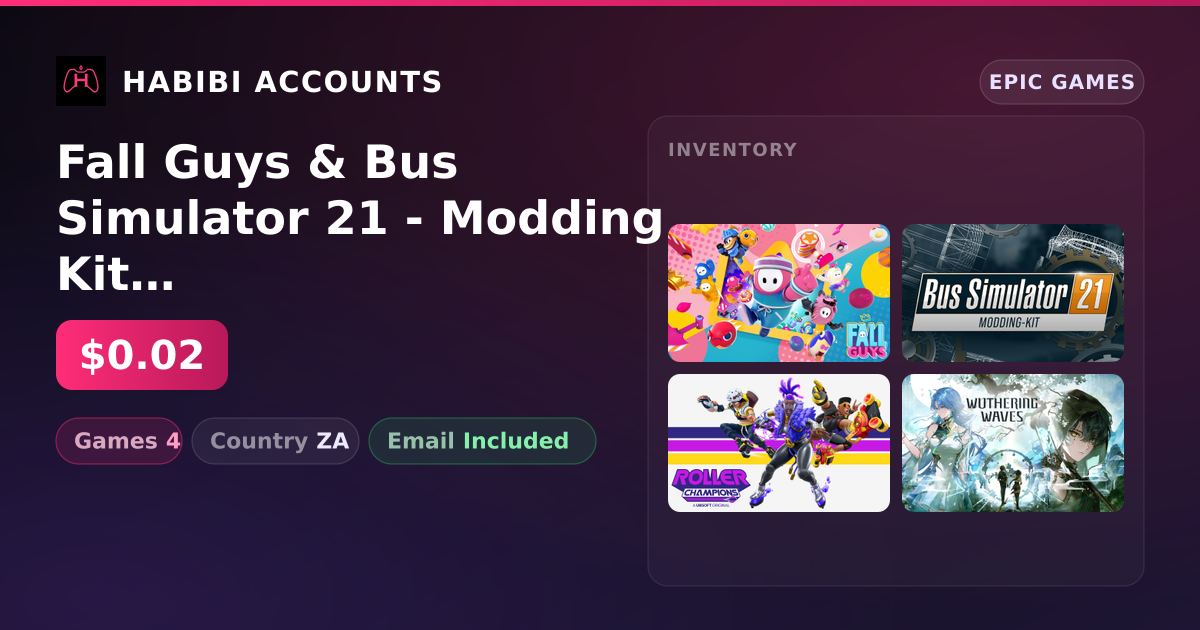 Fall Guys & Bus Simulator 21 - Modding Kit | 4 Games — HabibiAccounts