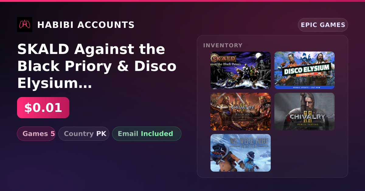 SKALD Against the Black Priory & Disco Elysium | 5 Games — HabibiAccounts