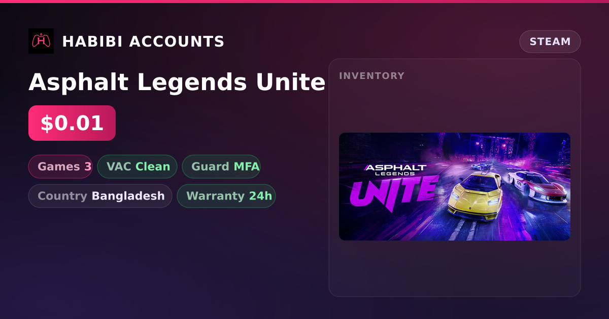 Asphalt Legends Unite — HabibiAccounts