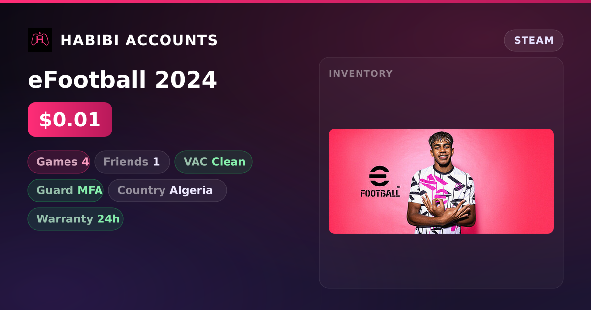 eFootball 2024 — HabibiAccounts