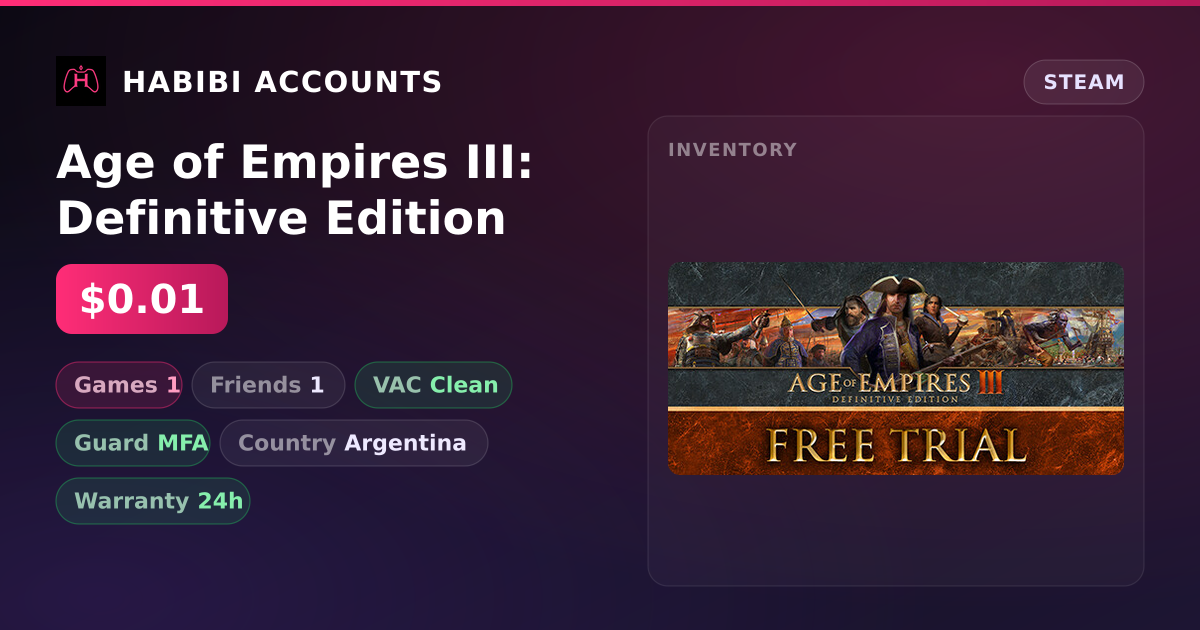 Age of Empires III: Definitive Edition — HabibiAccounts