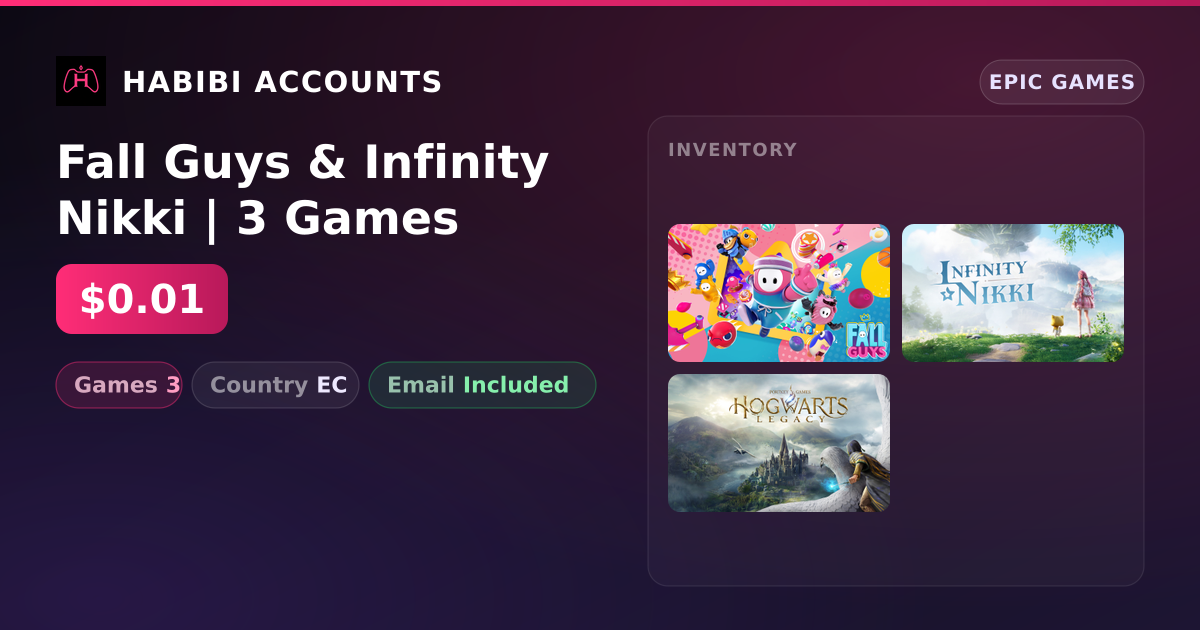 Fall Guys & Infinity Nikki | 3 Games — HabibiAccounts