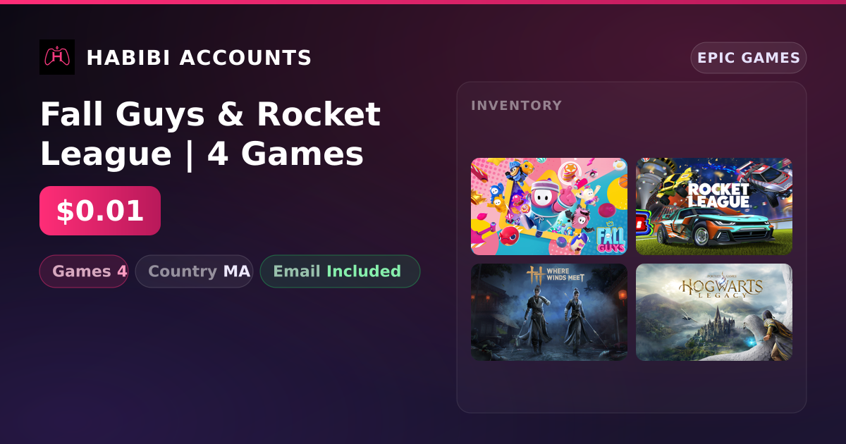 Fall Guys & Rocket League | 4 Games — HabibiAccounts