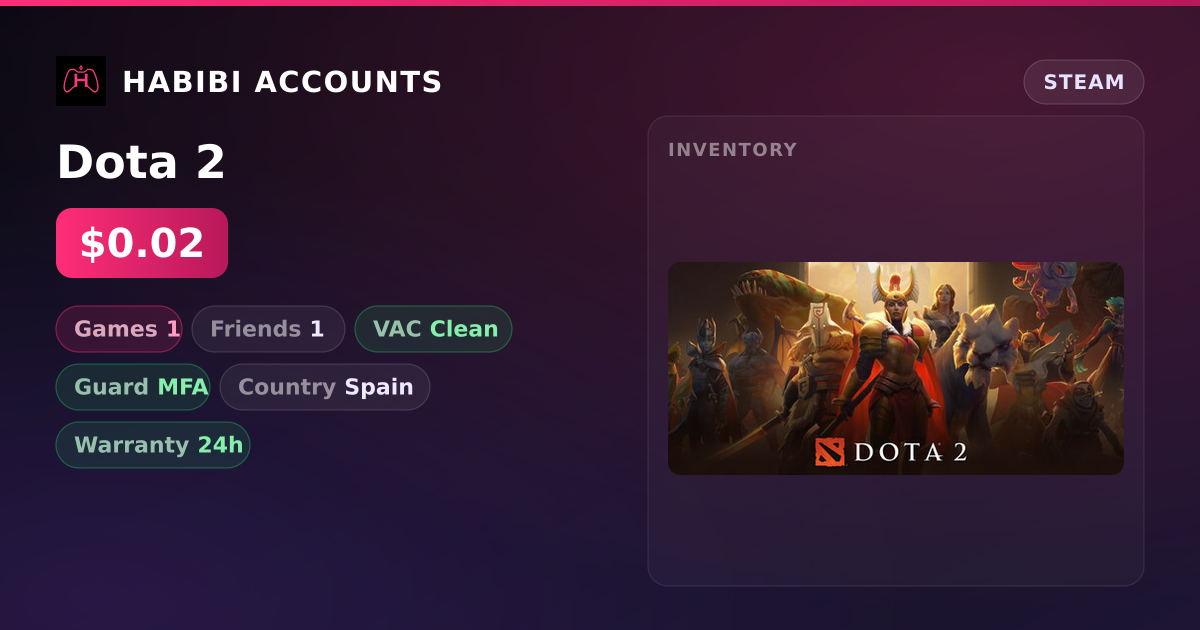 Dota 2 — HabibiAccounts