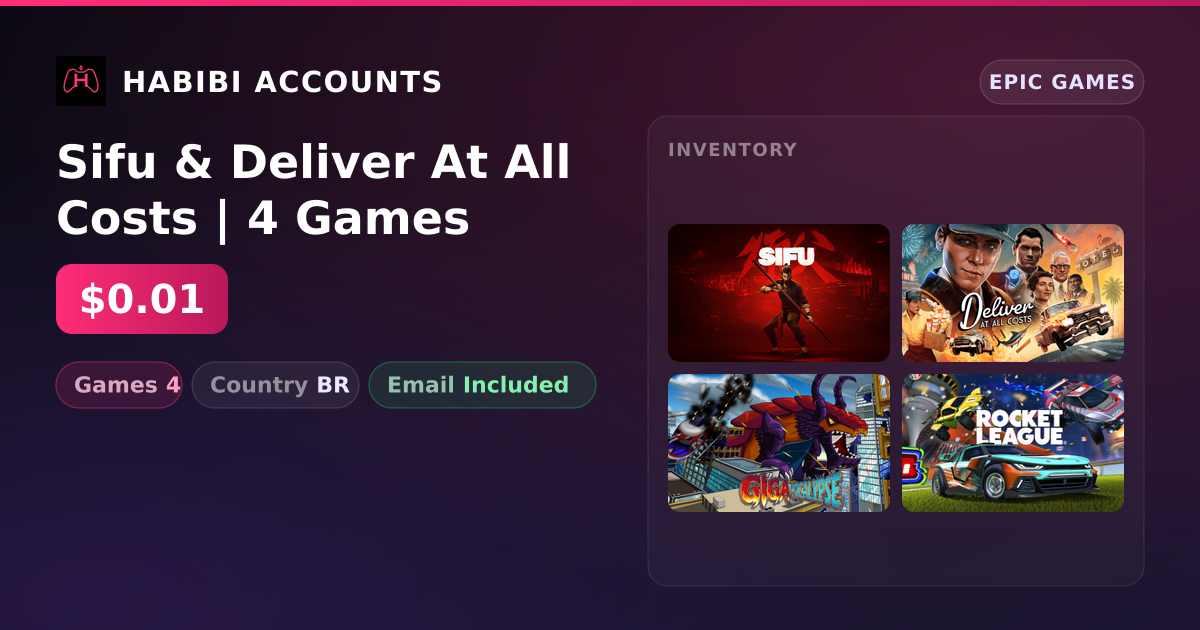 Sifu & Deliver At All Costs | 4 Games — HabibiAccounts