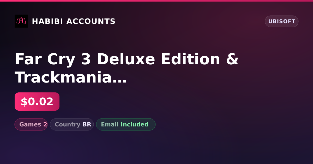 Far Cry 3 Deluxe Edition & Trackmania | 2 Games — HabibiAccounts