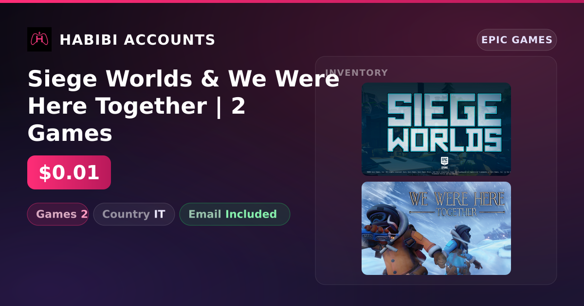 Siege Worlds & We Were Here Together | 2 Games — HabibiAccounts