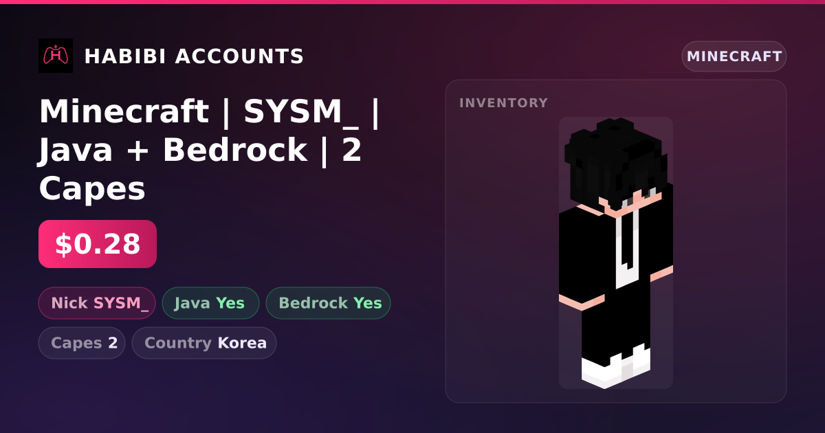 Minecraft | SYSM_ | Java + Bedrock | 2 Capes — HabibiAccounts