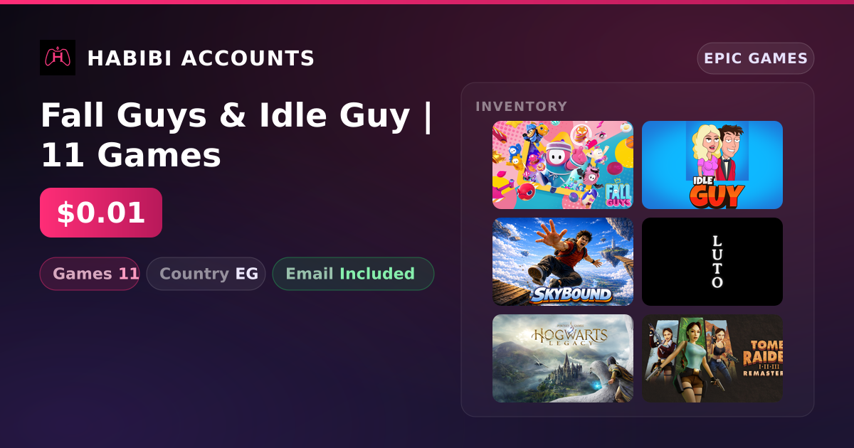 Fall Guys & Idle Guy | 11 Games — HabibiAccounts