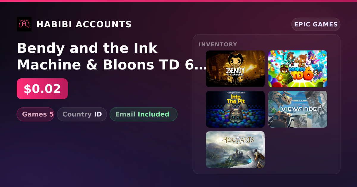 Bendy and the Ink Machine & Bloons TD 6 | 5 Games — HabibiAccounts