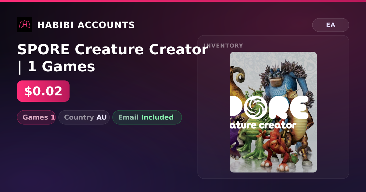 SPORE Creature Creator | 1 Games — HabibiAccounts