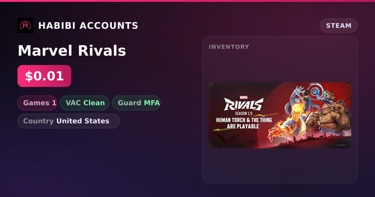 Marvel Rivals — HabibiAccounts