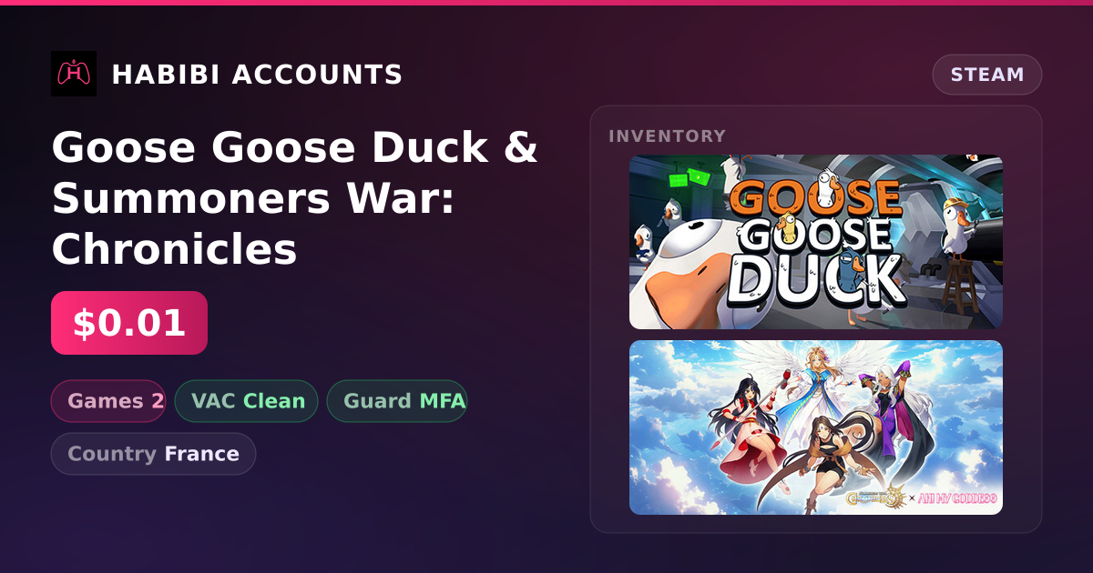 Goose Goose Duck & Summoners War: Chronicles — HabibiAccounts