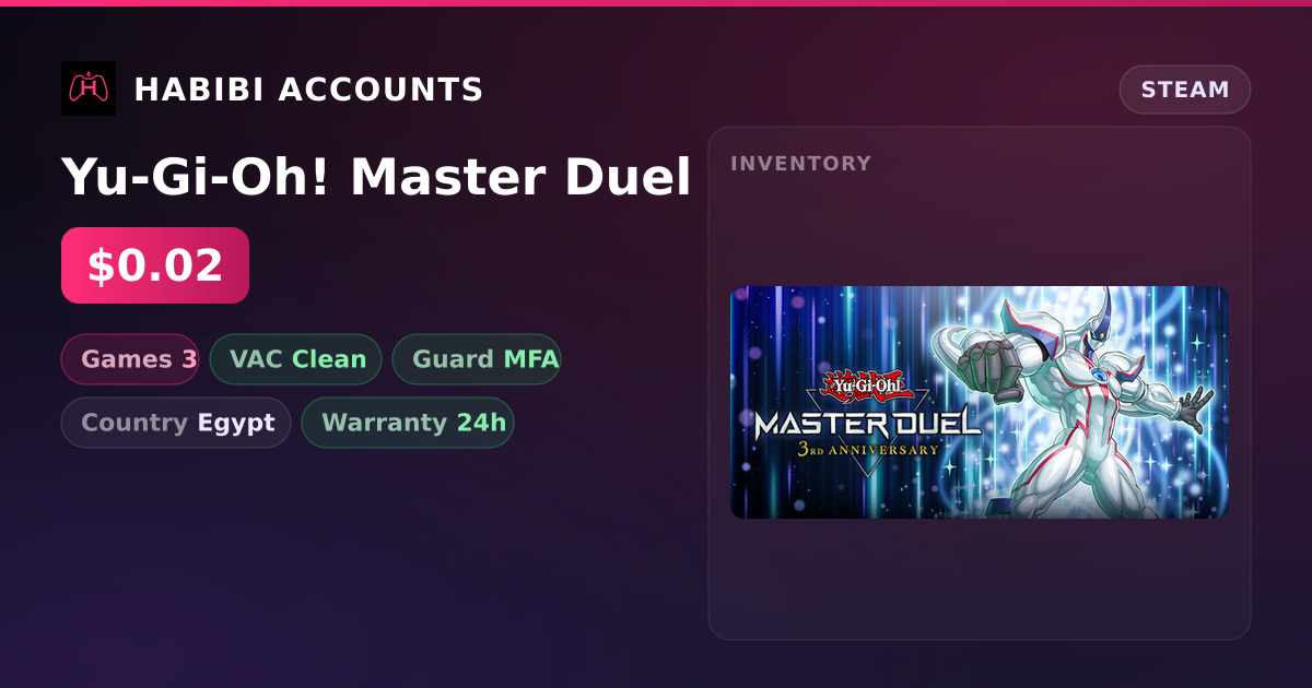 Yu-Gi-Oh! Master Duel — HabibiAccounts