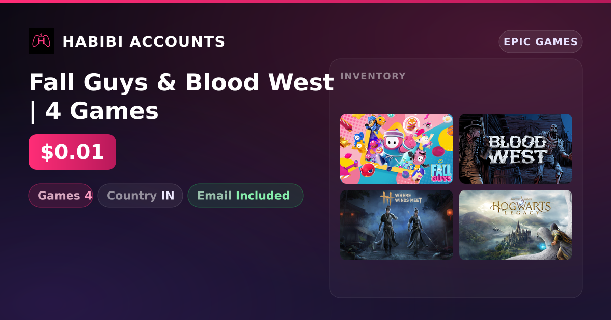 Fall Guys & Blood West | 4 Games — HabibiAccounts