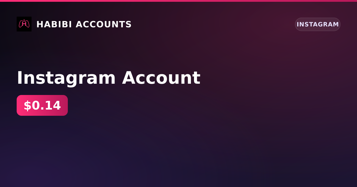 Instagram Account — HabibiAccounts