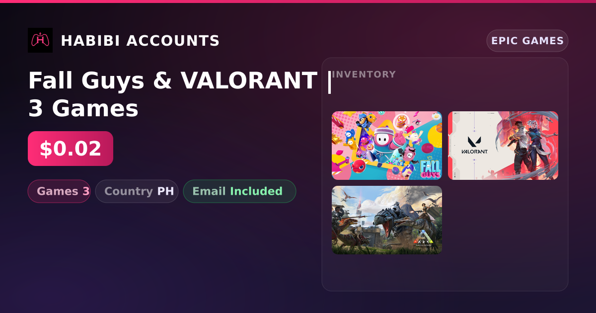 Fall Guys & VALORANT | 3 Games — HabibiAccounts
