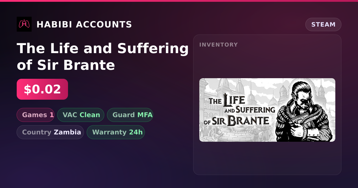 The Life and Suffering of Sir Brante — HabibiAccounts