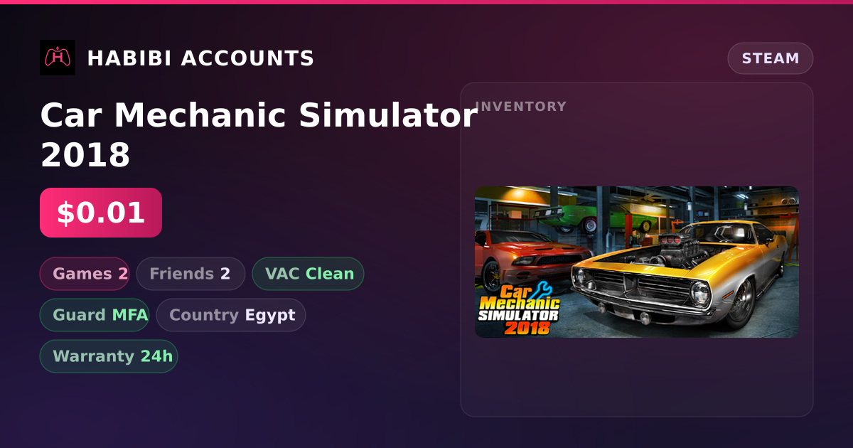 Car Mechanic Simulator 2018 — HabibiAccounts