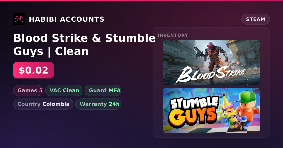 Blood Strike & Stumble Guys | Clean — HabibiAccounts
