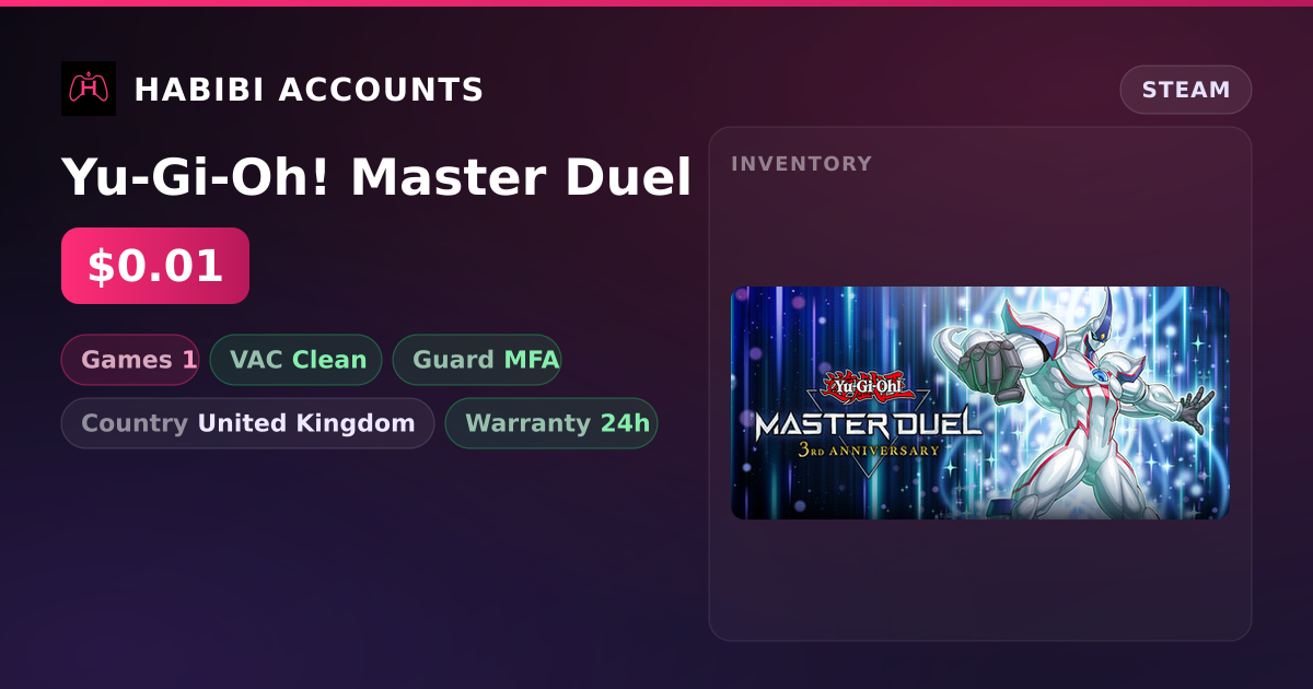 Yu-Gi-Oh! Master Duel — HabibiAccounts