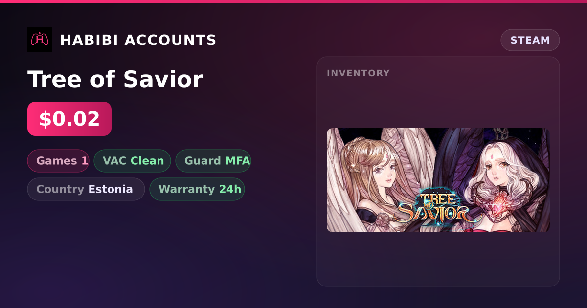 Tree of Savior — HabibiAccounts