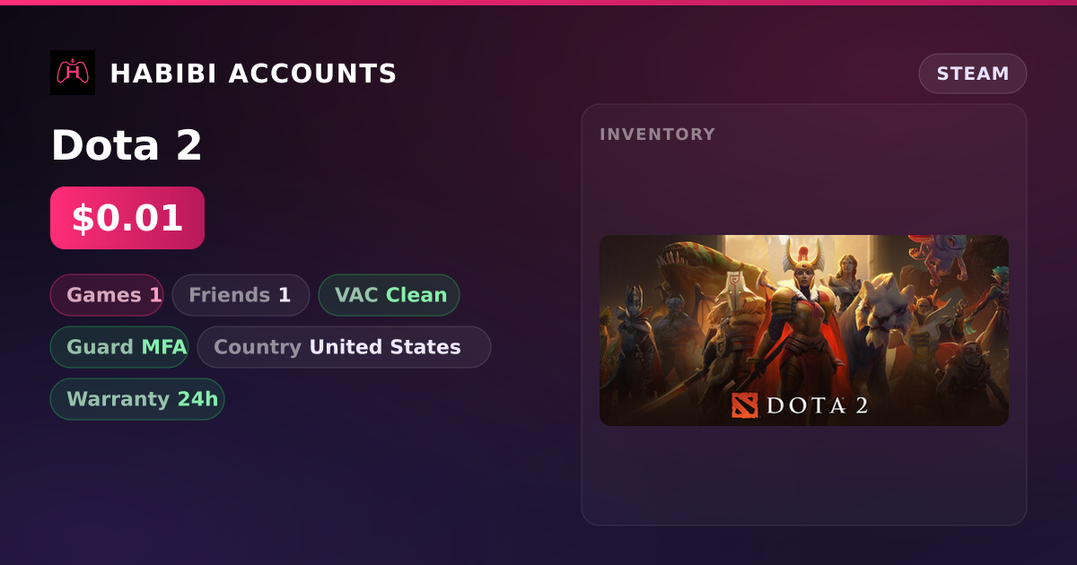 Dota 2 — HabibiAccounts