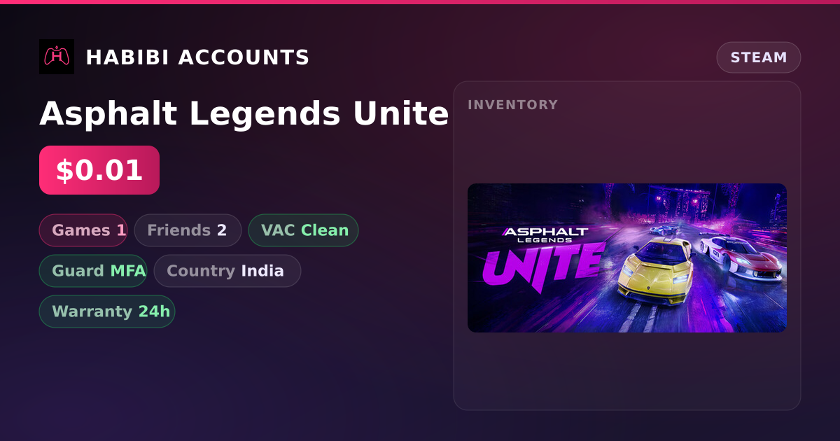 Asphalt Legends Unite — HabibiAccounts