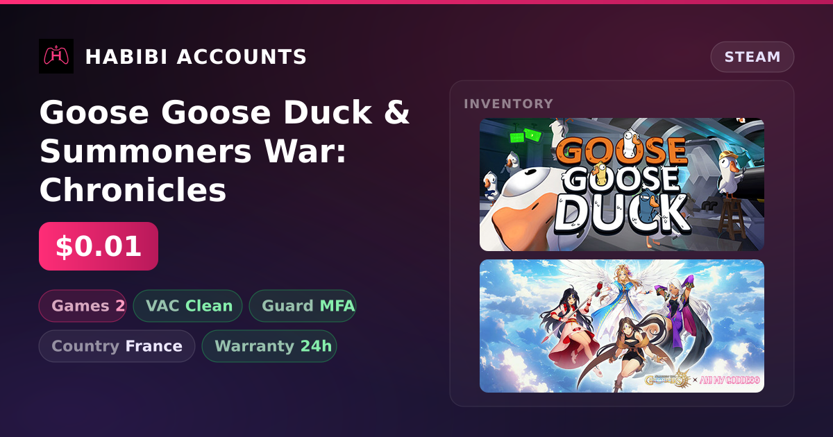 Goose Goose Duck & Summoners War: Chronicles — HabibiAccounts