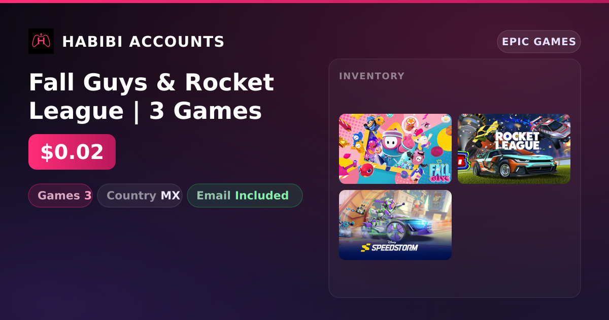 Fall Guys & Rocket League | 3 Games — HabibiAccounts