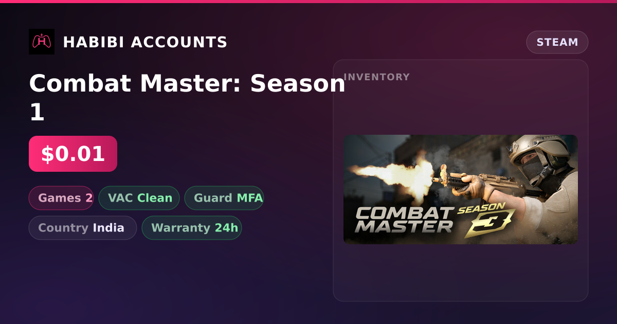 Combat Master: Season 1 — HabibiAccounts