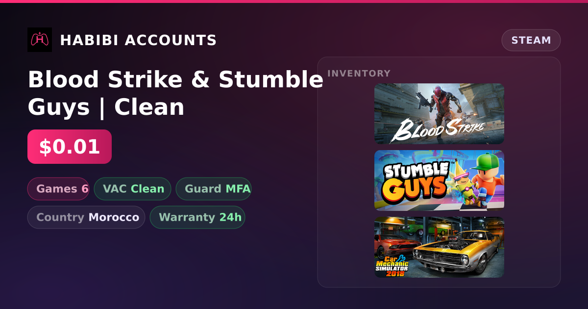 Blood Strike & Stumble Guys | Clean — HabibiAccounts