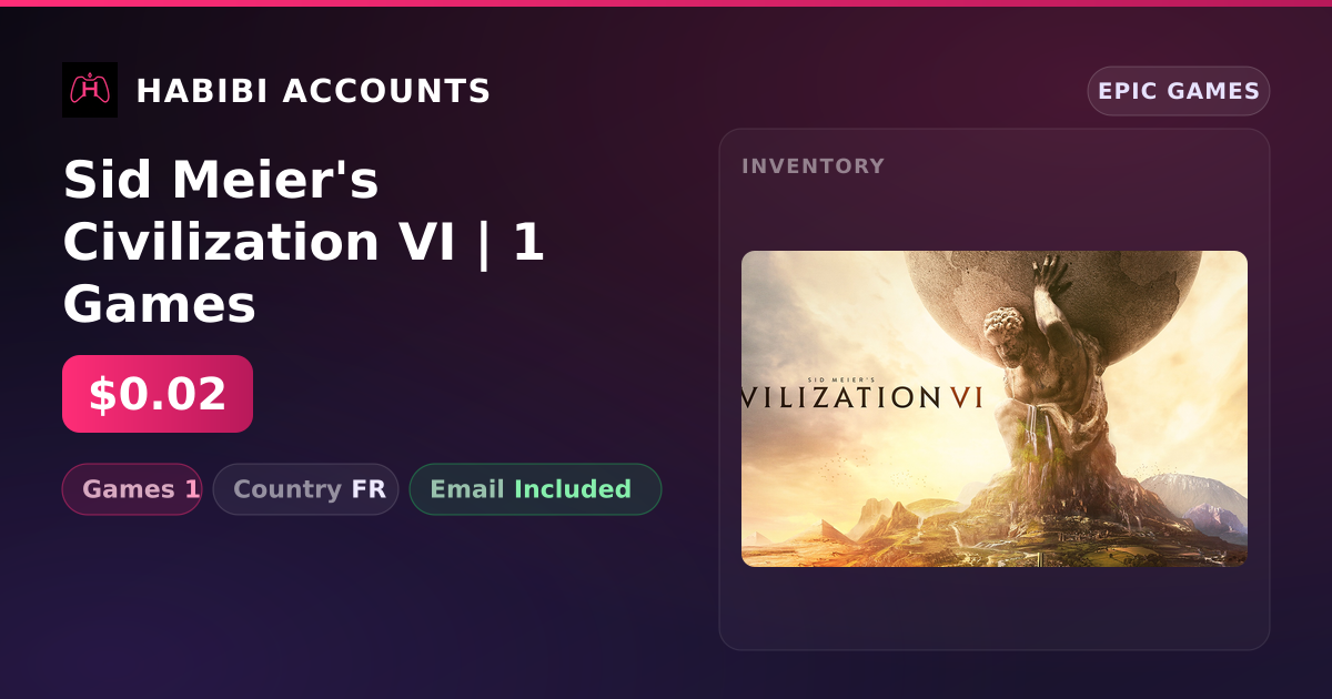 Sid Meier's Civilization VI | 1 Games — HabibiAccounts