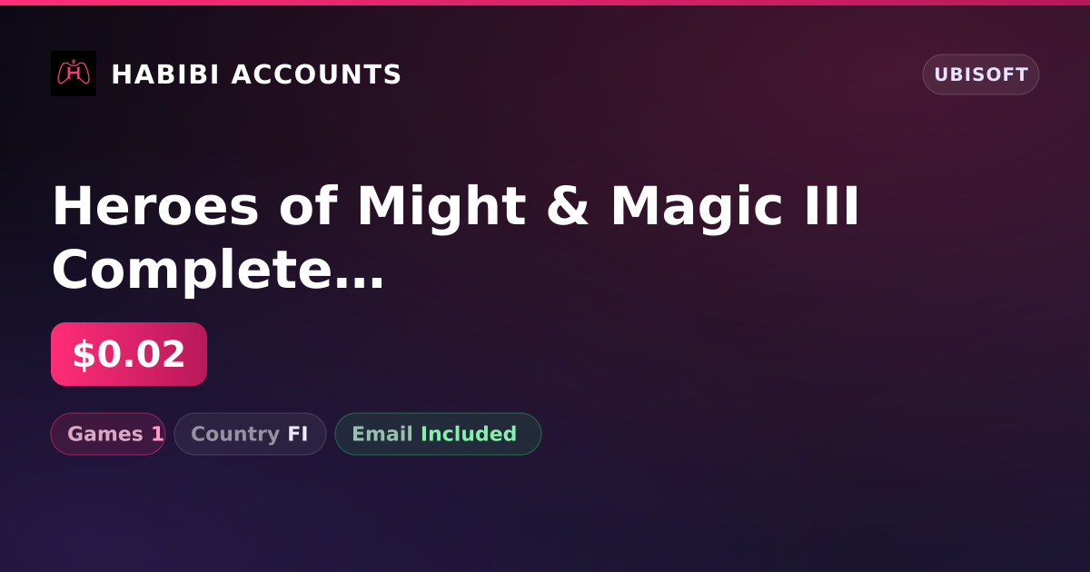 Heroes of Might & Magic III Complete Edition | 1 Games — HabibiAccounts